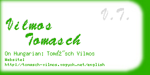 vilmos tomasch business card